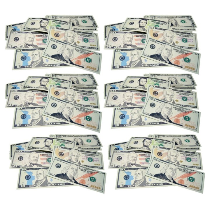 Teacher Created Resources® Play Money: Assorted Bills, 110 Per Pack, 6 Packs