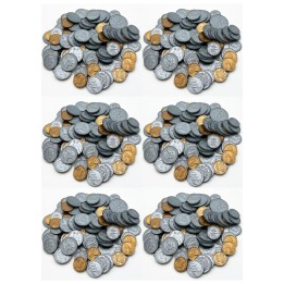 Teacher Created Resources® Play Money: Assorted Coins, Pack of 6