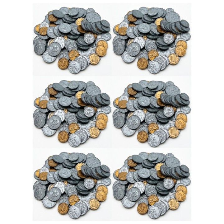 Teacher Created Resources® Play Money: Assorted Coins, Pack of 6