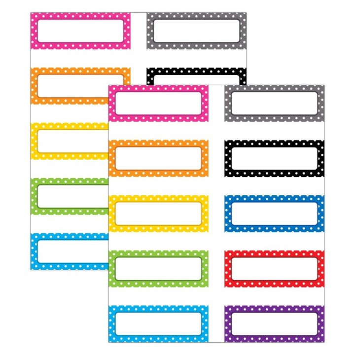 Teacher Created Resources® Polka Dots Magnetic Labels, 30 Per Pack, 2 Packs