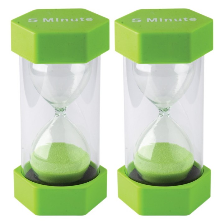 Teacher Created Resources® 5 Minute Sand Timer - Large, Pack of 2