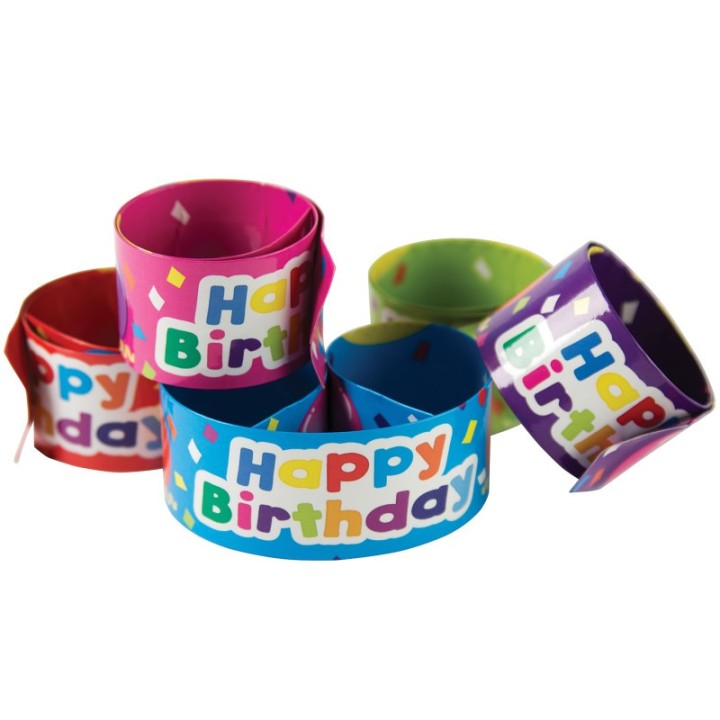 Teacher Created Resources® Happy Birthday Balloons Slap Bracelets, 10/Pack