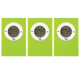 Teacher Created Resources® Magnetic Digital Timer, Lime, Pack of 3