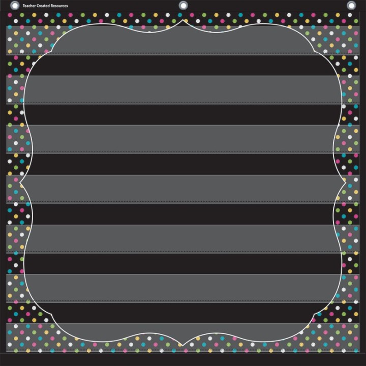 Teacher Created Resources® Chalkboard Brights 7 Pocket Chart (28" x 28")