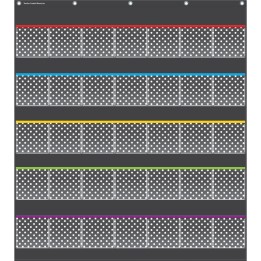 Teacher Created Resources® Black Polka Dots Storage Pocket Chart
