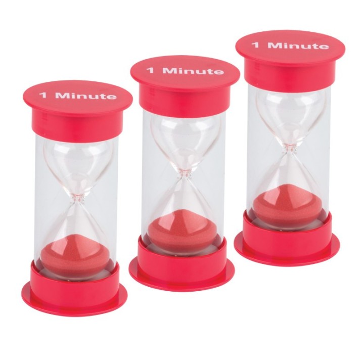 Teacher Created Resources® Sand Timer, Medium, 1 Minute, Pack of 3