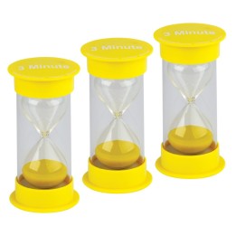 Teacher Created Resources® Sand Timer, Medium, 3 Minute, Pack of 3