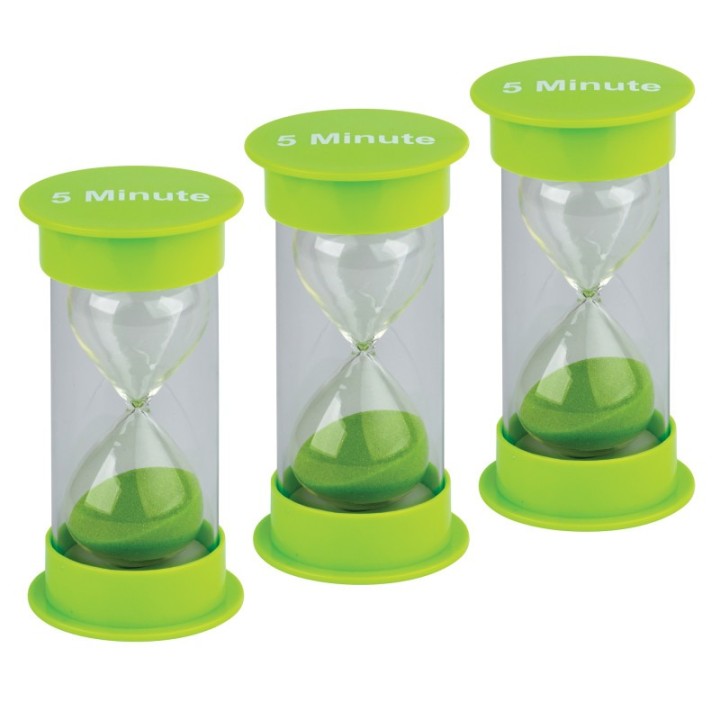 Teacher Created Resources® 5 Minute Sand Timer, Medium, Pack of 3