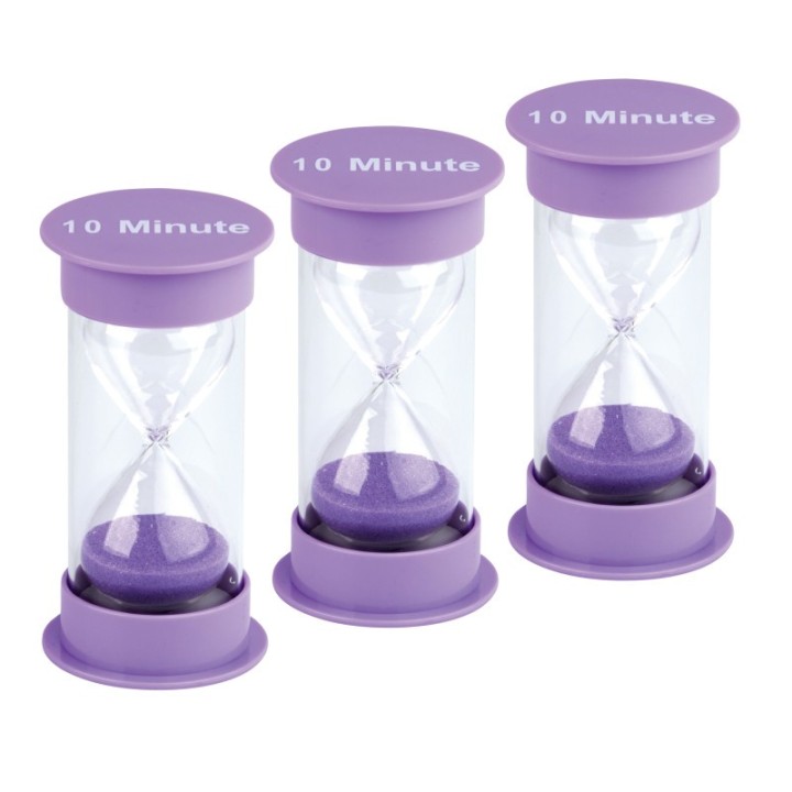 Teacher Created Resources® Sand Timer, Medium, 10 Minute, Pack of 3