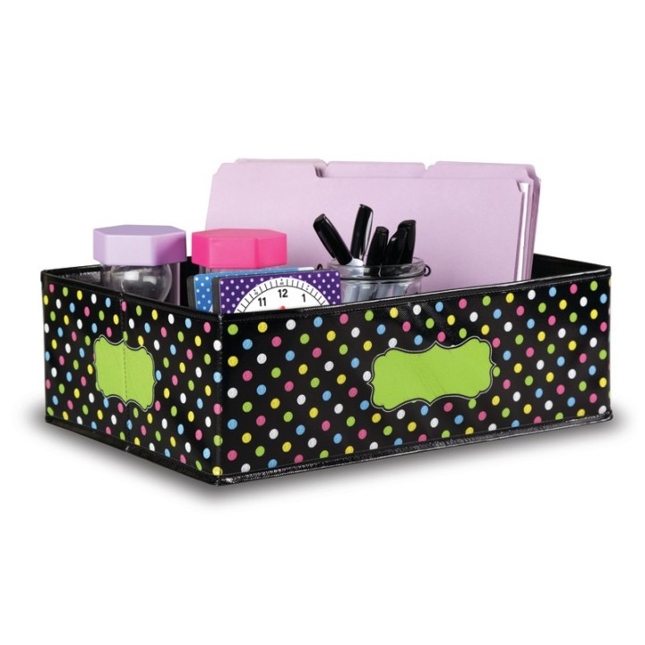 Teacher Created Resources® Chalkboard Brights Storage Bin, 16" x 11" x 5"