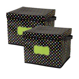 Teacher Created Resources® Chalkboard Brights Storage Box with Lid, Pack of 2