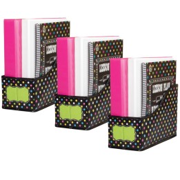 Teacher Created Resources® Chalkboard Brights Book Bin, 5"W x 8"H x 11"D, Pack of 3