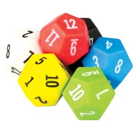 Teacher Created Resources® 12 Sided Dice, Pack of 6