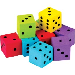 Teacher Created Resources® Foam Colorful Dice, Pack of 20