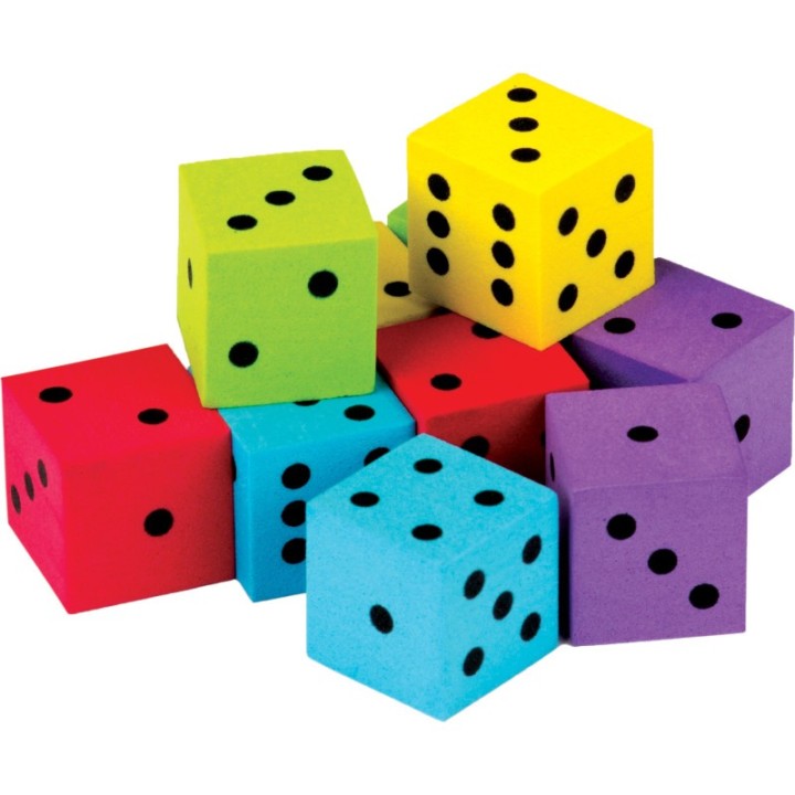 Teacher Created Resources® Foam Colorful Dice, Pack of 20