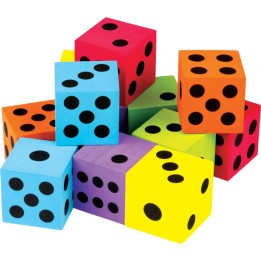 Teacher Created Resources® Foam Colorful Large Dice, 1-1/2", Pack of 12