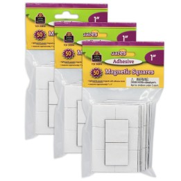 Teacher Created Resources® Adhesive Magnetic Squares, 1", 50 Per Pack, 3 Packs
