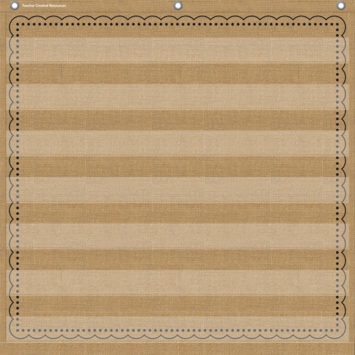 Teacher Created Resources® 7-Pocket Pocket Chart, Burlap Design, 28" x 28"