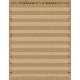 Teacher Created Resources® 10-Pocket Pocket Chart, Burlap Design, 34" x 44"