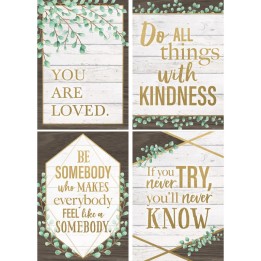 Teacher Created Resources® Eucalyptus Posters, 13-3/8" x 19", Set of 4