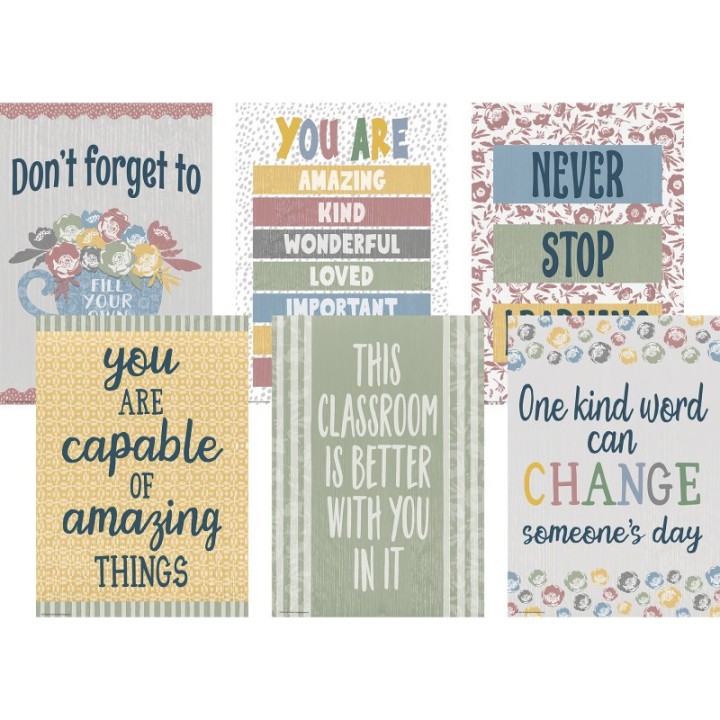 Teacher Created Resources® Classroom Cottage Positive Posters, Set of 6
