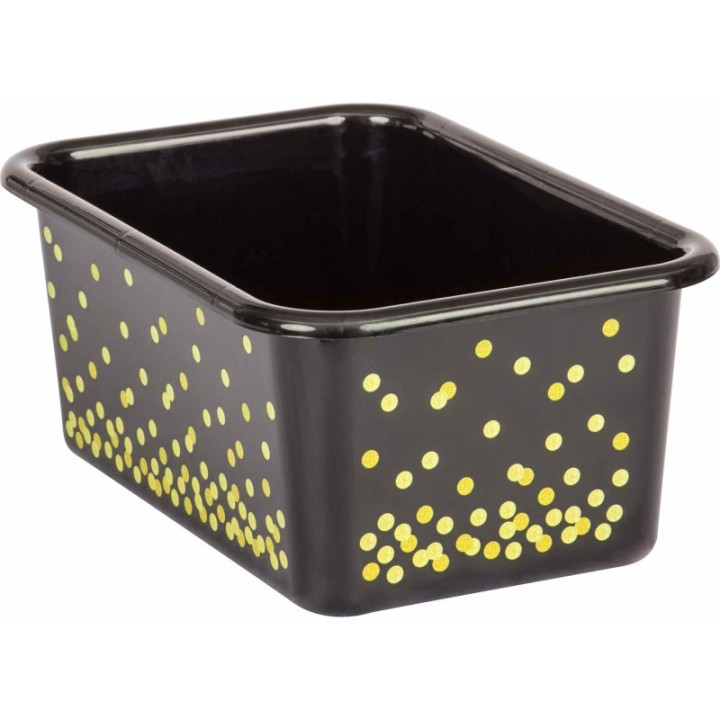 Teacher Created Resources® Black Confetti Small Plastic Storage Bin