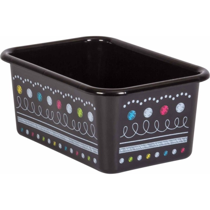 Teacher Created Resources® Chalkboard Brights Small Plastic Storage Bin