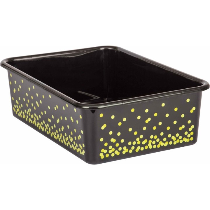 Teacher Created Resources® Black Confetti Large Plastic Storage Bin