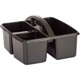 Teacher Created Resources® Plastic Storage Caddy, 9" L x 9-1/4" W x 5-1/4" H, Black, 1 Count