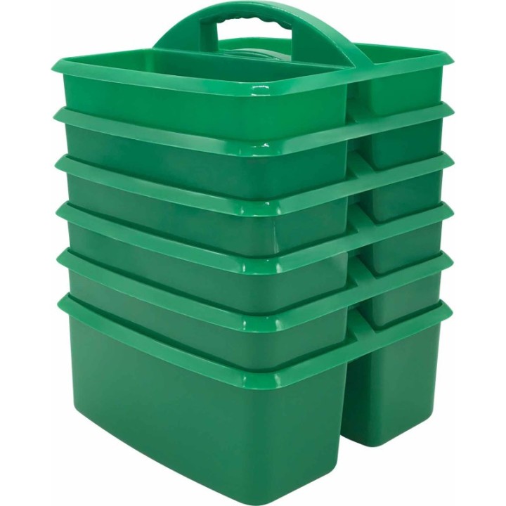Teacher Created Resources® Green Plastic Storage Caddy, Pack of 6