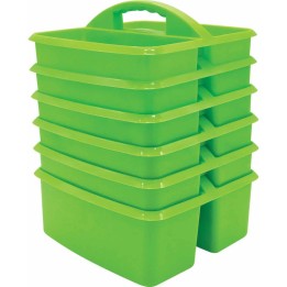 Teacher Created Resources® Lime Plastic Storage Caddy, Pack of 6