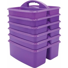 Teacher Created Resources® Purple Plastic Storage Caddy, Pack of 6