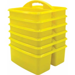 Teacher Created Resources® Yellow Plastic Storage Caddy, Pack of 6