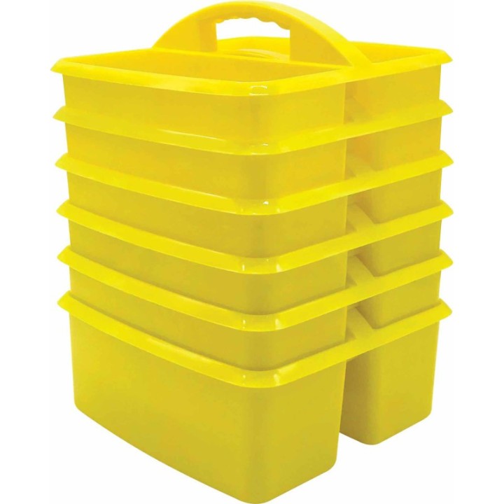 Teacher Created Resources® Yellow Plastic Storage Caddy, Pack of 6