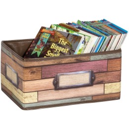 Teacher Created Resources® Reclaimed Wood Design Small Storage Bin
