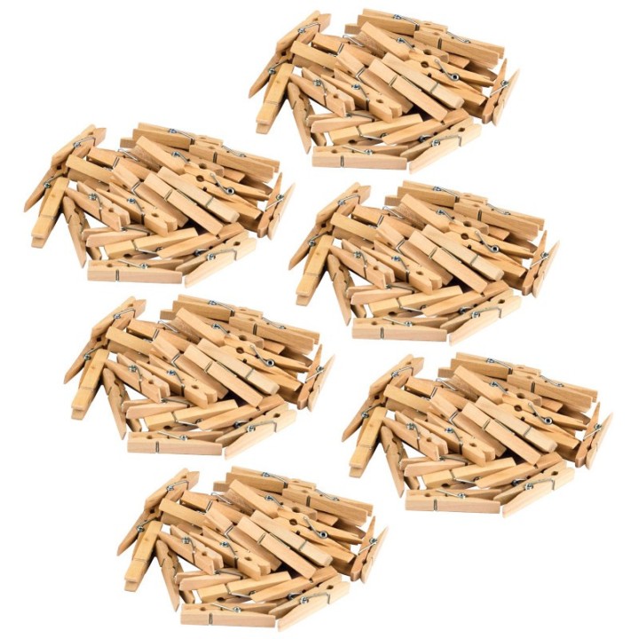 Teacher Created Resources® STEM Basics: Medium Clothespins, 50 Per Pack, 6 Packs