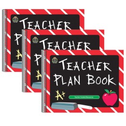 Teacher Created Resources® Chalkboard Teacher Plan Book, Pack of 3