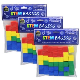 Teacher Created Resources® STEM Basics: Multicolor 3/4" Foam Cubes, 40 Per Pack, 3 Packs