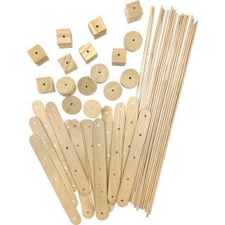Teacher Created Resources® STEM Basics: Wood Construction Kit - 66 Count