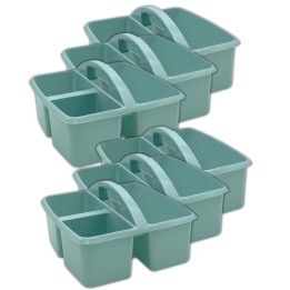 Teacher Created Resources® Plastic Storage Caddy, Calming Blue, Pack of 6