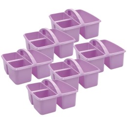 Teacher Created Resources® Plastic Storage Caddy, Lavender, Pack of 6