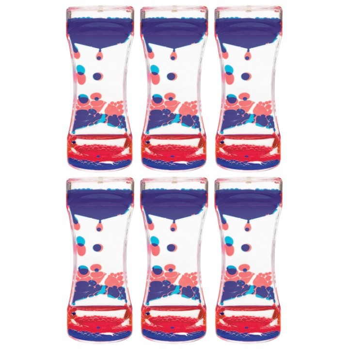 Teacher Created Resources® Red & Blue Liquid Motion Bubbler, Pack of 6