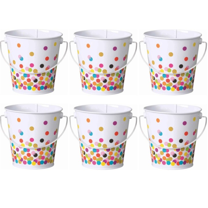 Teacher Created Resources® Confetti Bucket, Pack of 6