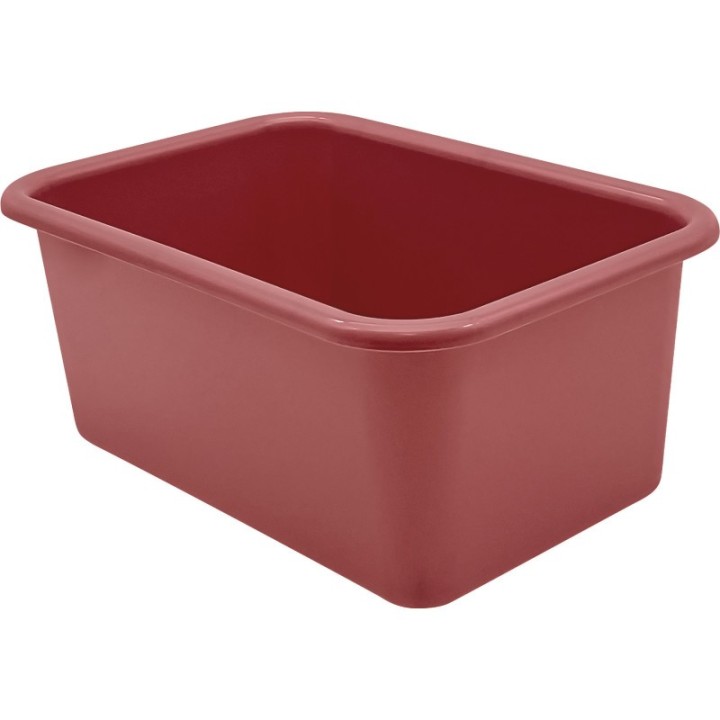 Teacher Created Resources® Small Plastic Storage Bin, Deep Rose