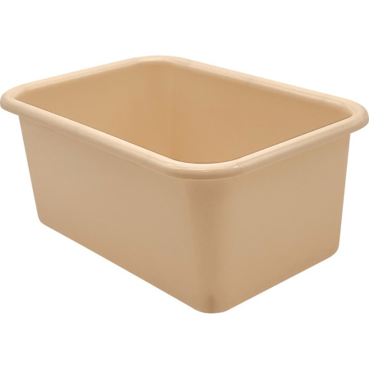 Teacher Created Resources® Small Plastic Storage Bin, Light Brown