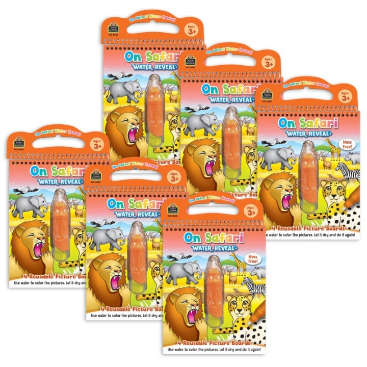 Teacher Created Resources® On Safari Water Reveal Book, 6 Sets