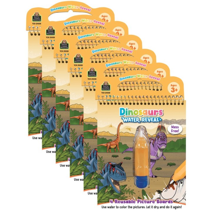 Teacher Created Resources® Dinosaurs Water Reveal, 6 Sets