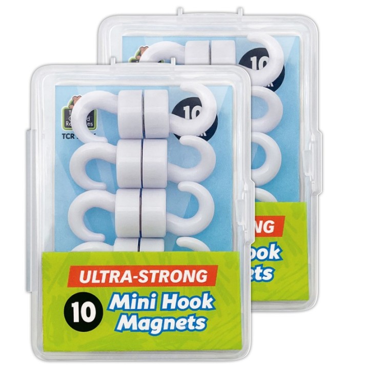 Teacher Created Resources® Mini Hook Magnets, 10 Per Pack, 2 Packs