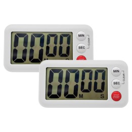 Teacher Created Resources® Magnetic Digital Classroom Timer, White, Pack of 2