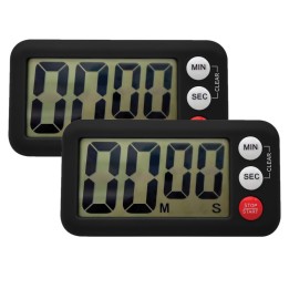 Teacher Created Resources® Magnetic Digital Classroom Timer, Black, Pack of 2